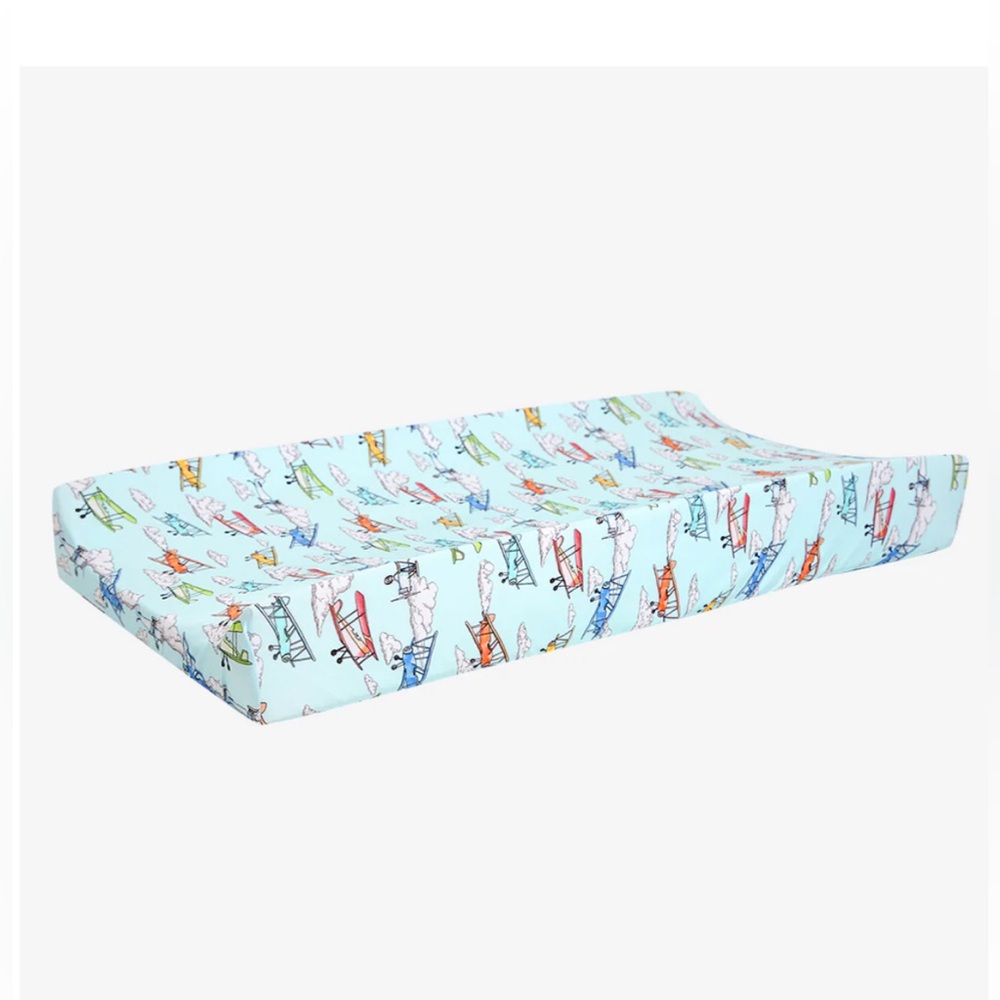 Posh Peanut flyer print changing pad cover